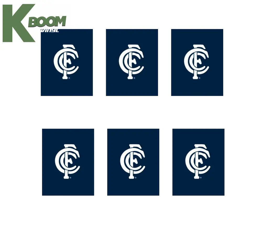 Iron on Transfer x 6 - AFL Carlton