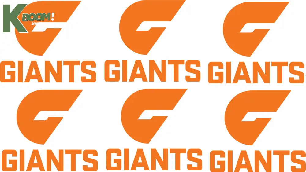 Iron on Transfer x 6 - AFL Giants