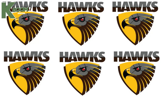 Iron on Transfer x 6 - AFL Hawthorn