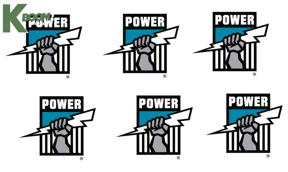 Iron on Transfer x 6 - AFL Port Adelaide