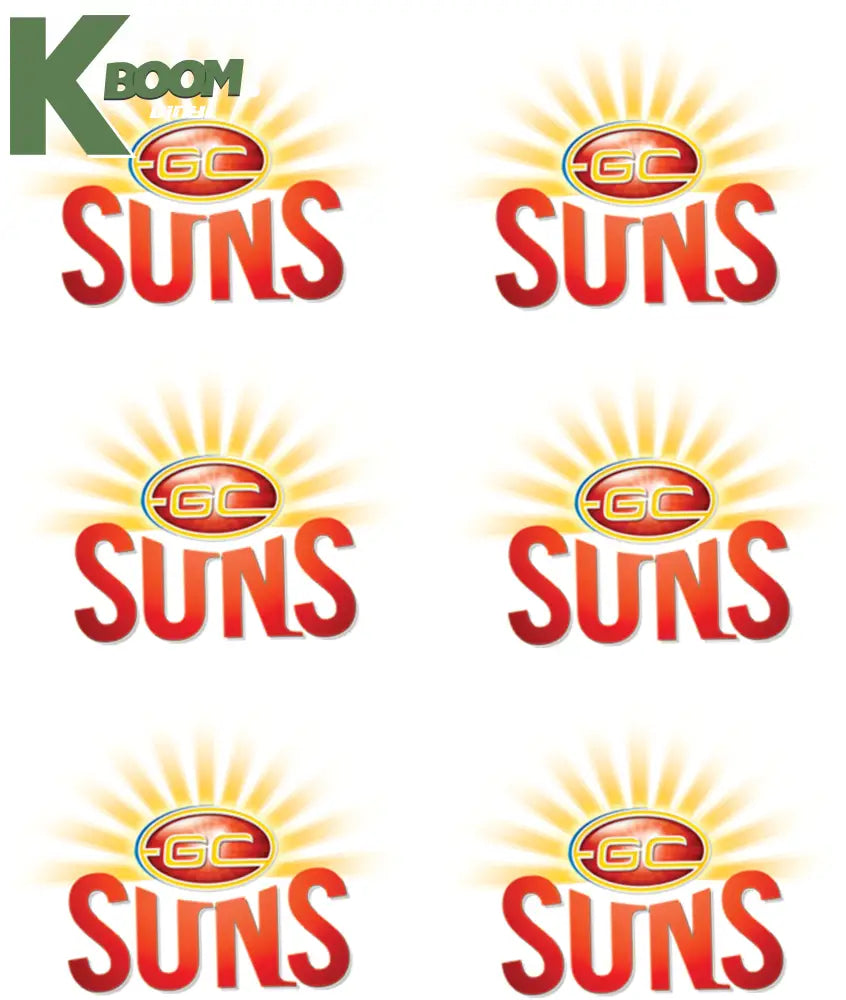 Iron on Transfer x 6 - AFL Suns