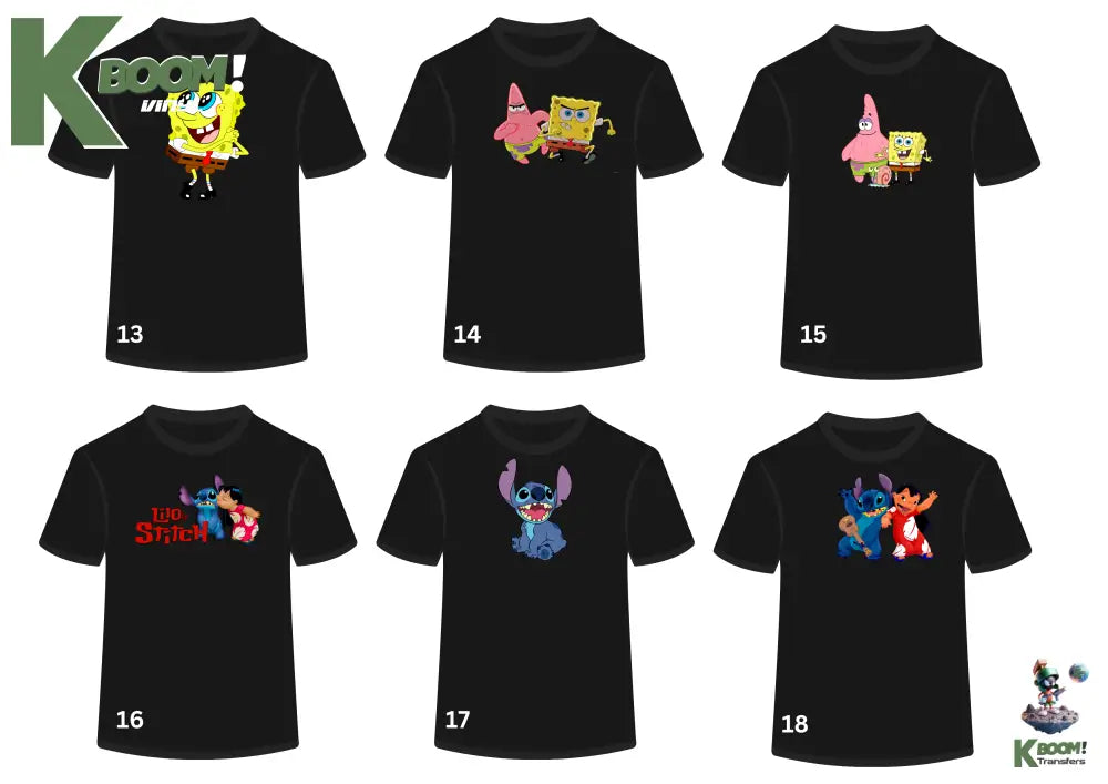Kids jb wear Black T-Shirt + Front Print image 13 to 18