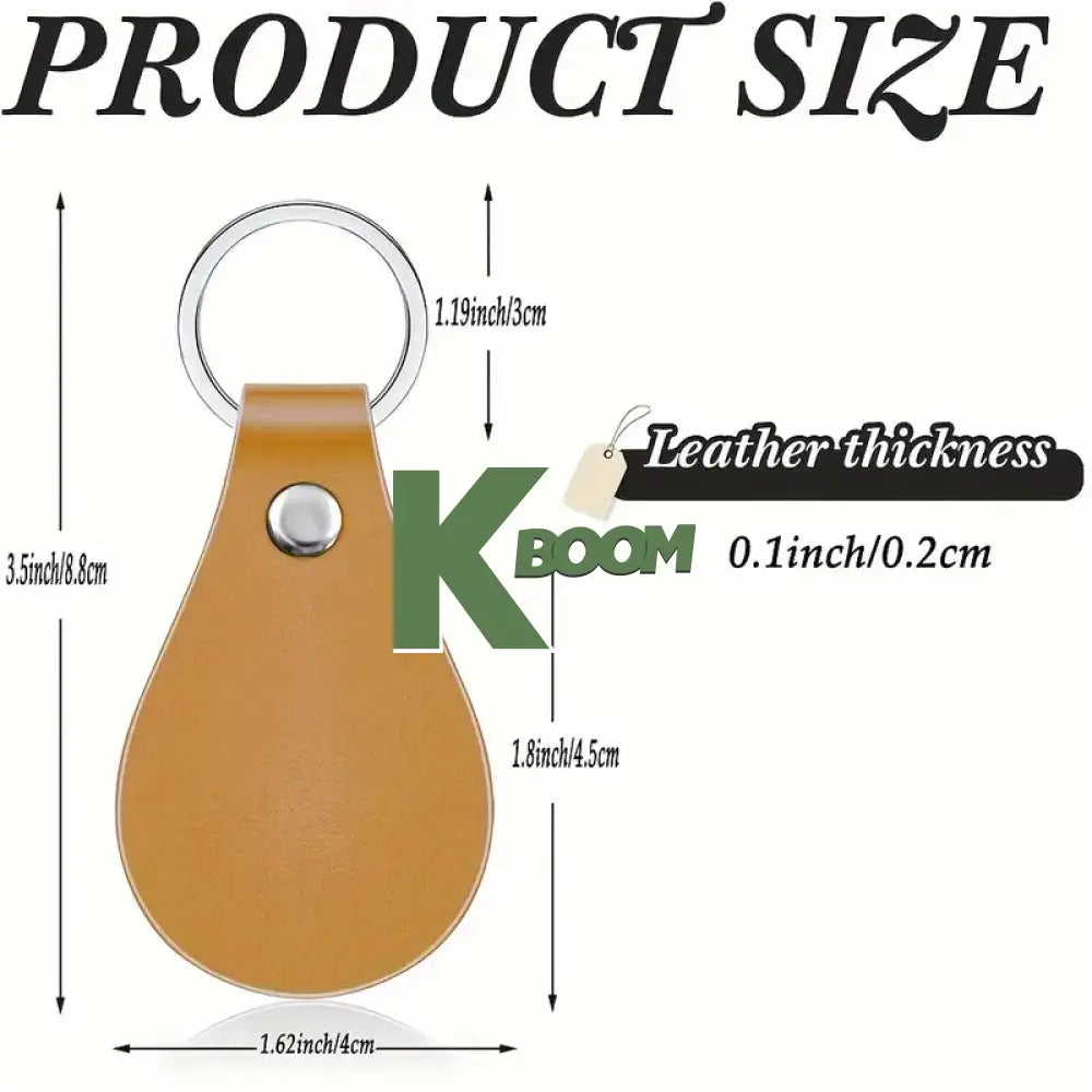 PU Leather Key Fob Blanks White