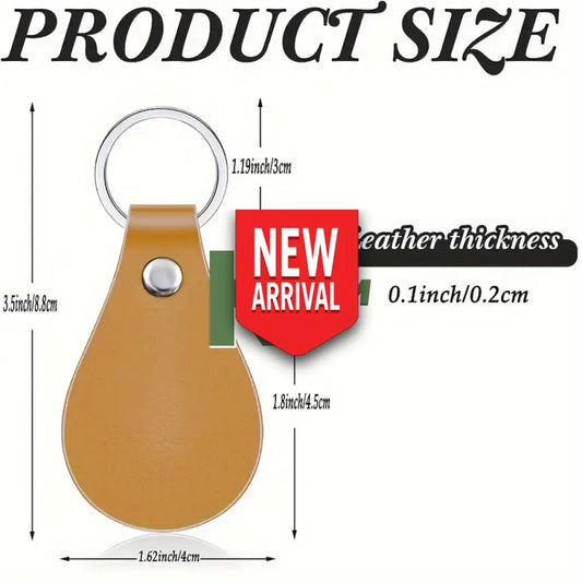 PU Leather Key Fob Blanks White