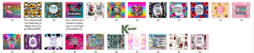 Sublimation prints package / Ready to press 22pc (27)