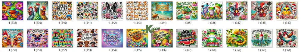 Sublimation prints package / Ready to press 16pc (15)