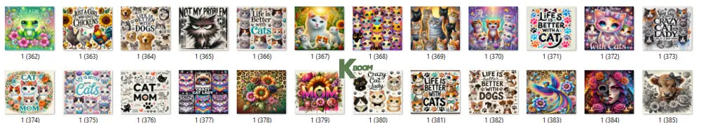 Sublimation prints package / Ready to press 16pc (16)