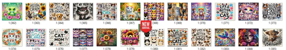 Sublimation prints package / Ready to press 16pc (16)