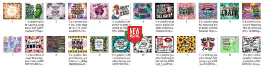 Sublimation prints package / Ready to press 24pc (25)