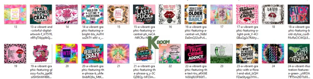 Sublimation prints package / Ready to press 24pc (26)