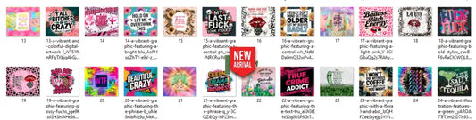 Sublimation prints package / Ready to press 24pc (26)