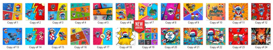 Sublimation prints package / Ready to press 24pc (29)