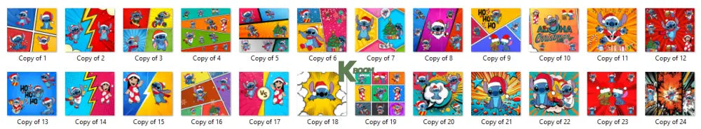 Sublimation prints package / Ready to press 24pc (29)