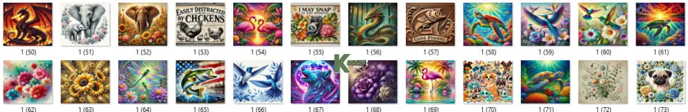 Sublimation prints package / Ready to press 16pc (3)