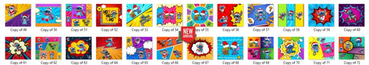 Sublimation prints package / Ready to press 24pc (31)