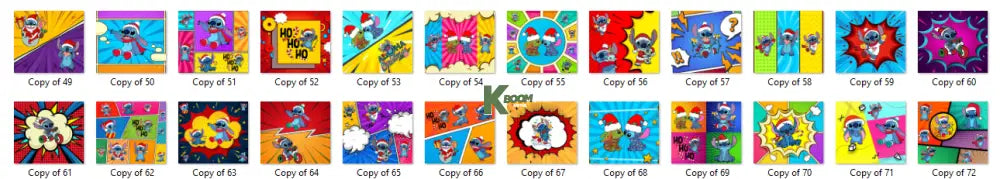 Sublimation prints package / Ready to press 24pc (31)