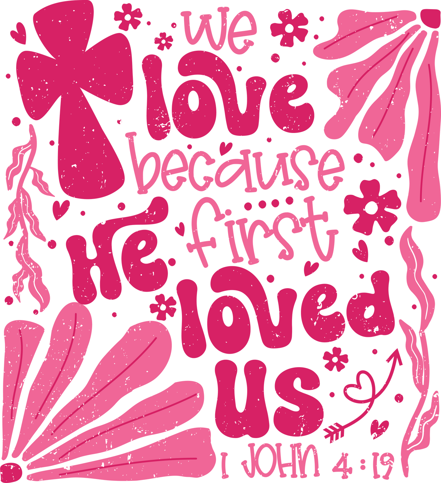 Iron On DTF Transfers For T-Shirt Clothes about 22cm 10 to choice from Valentines