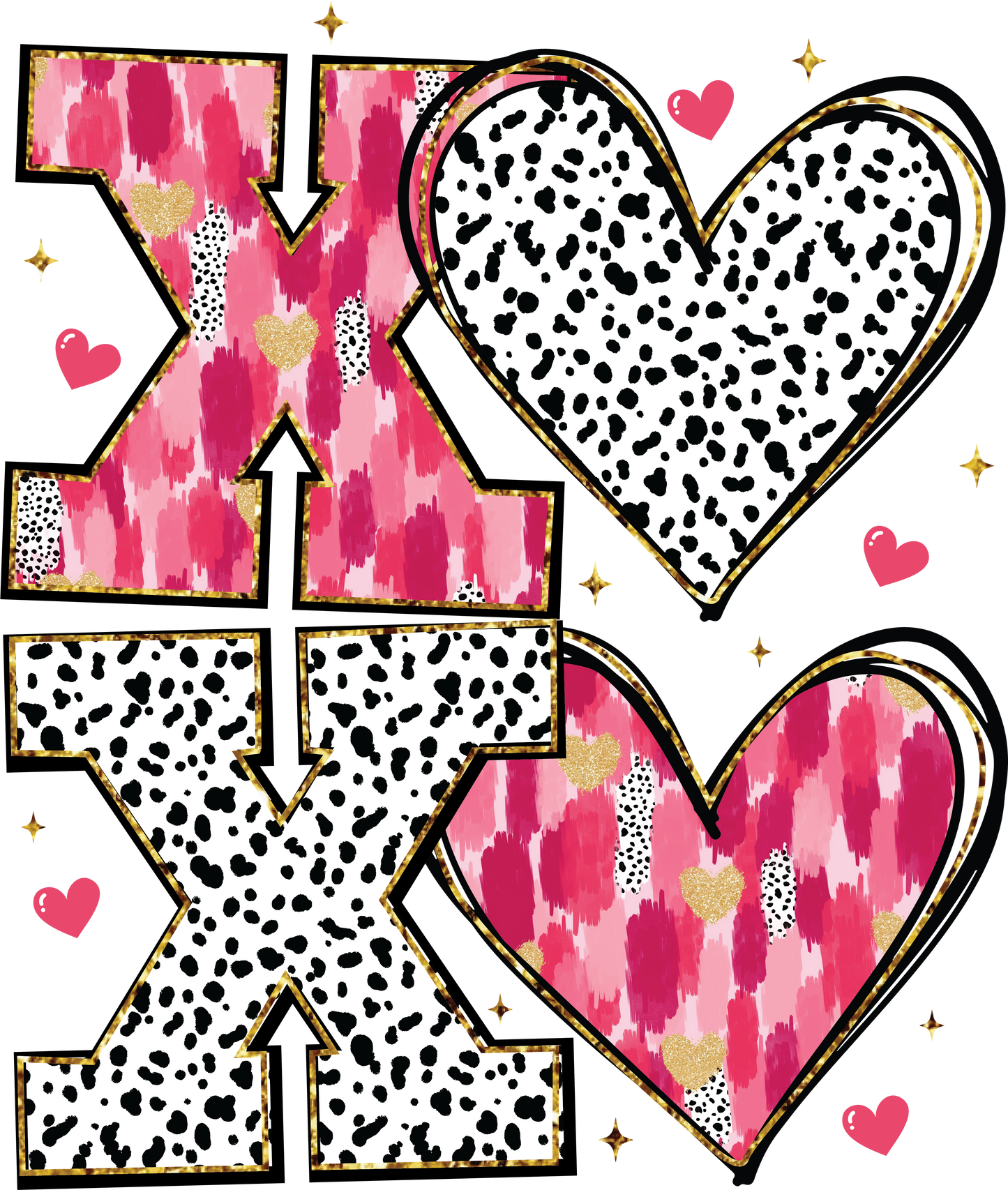 Iron On DTF Transfers For T-Shirt Clothes about 22cm 10 to choice from Valentines